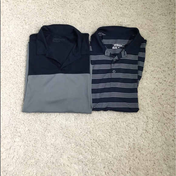 2 Men’s Nike Golf Polo Dri Fit size M